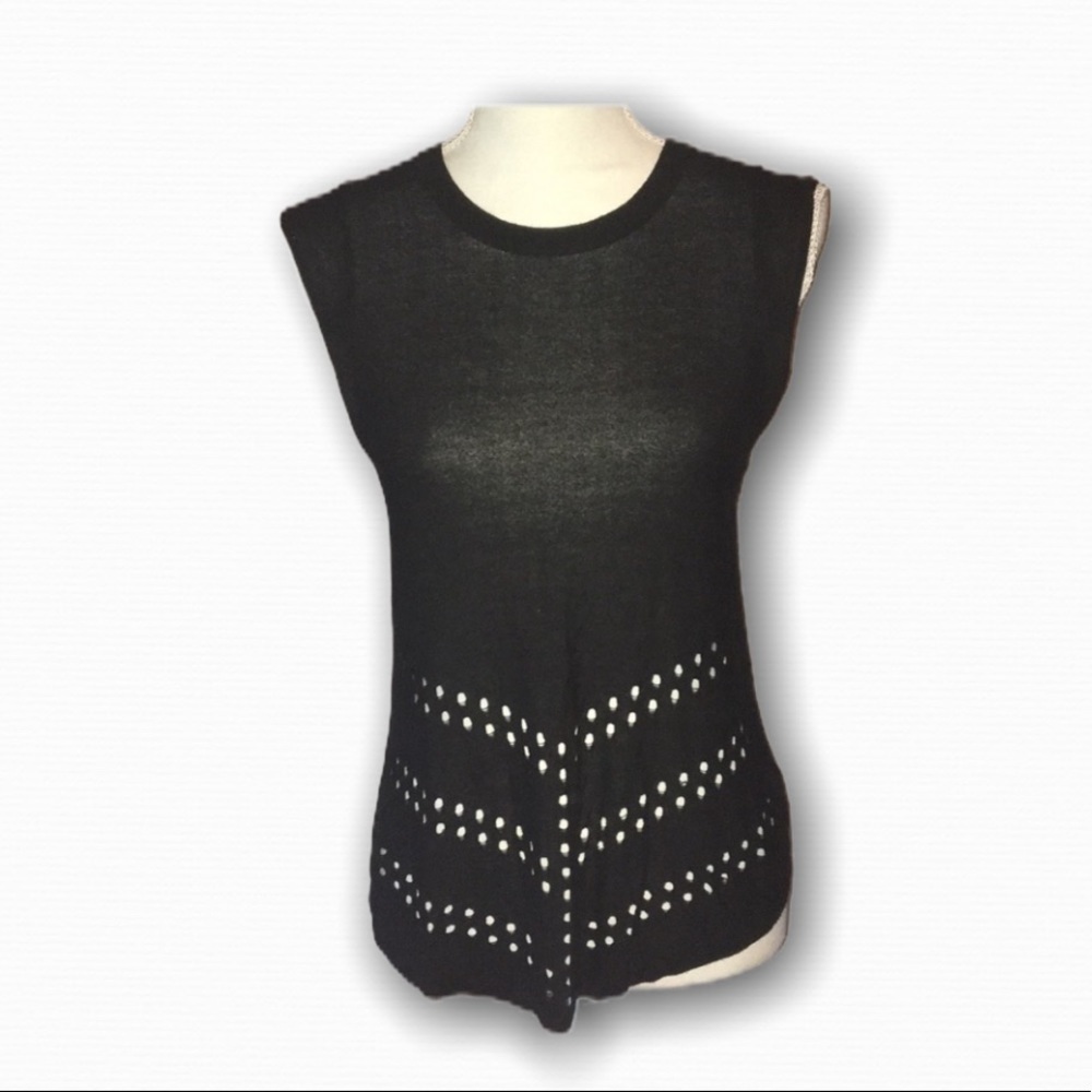 Express | Black Split Back Tank Sweater | S